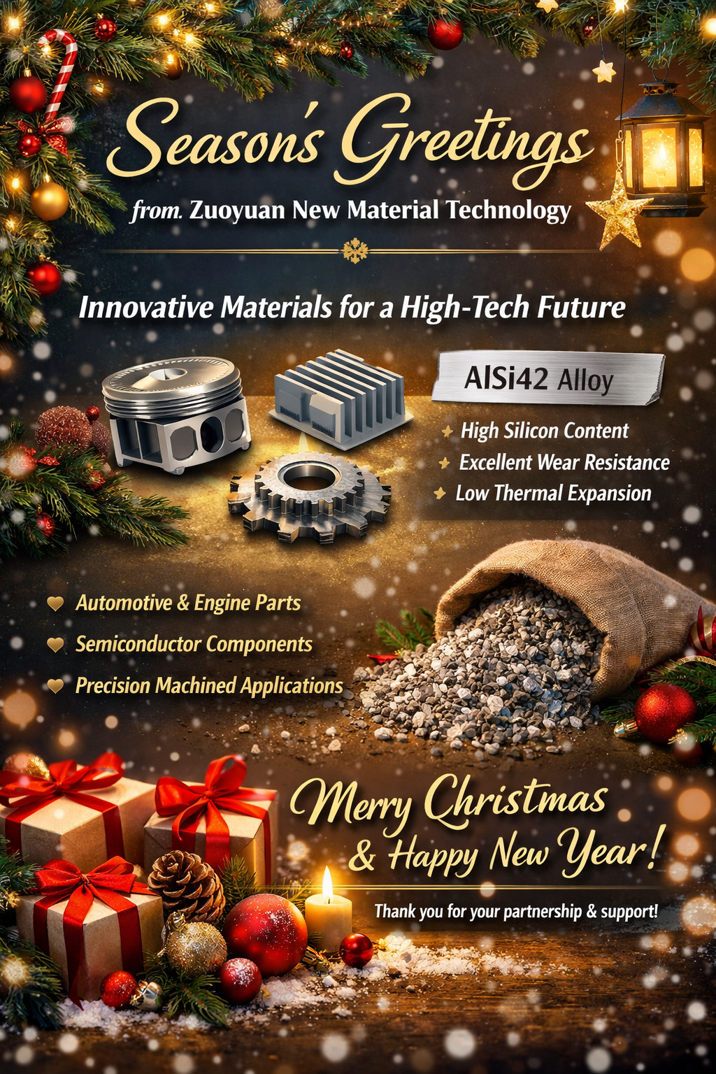 Christmas Greetings from Zuoyuan New Material Technology