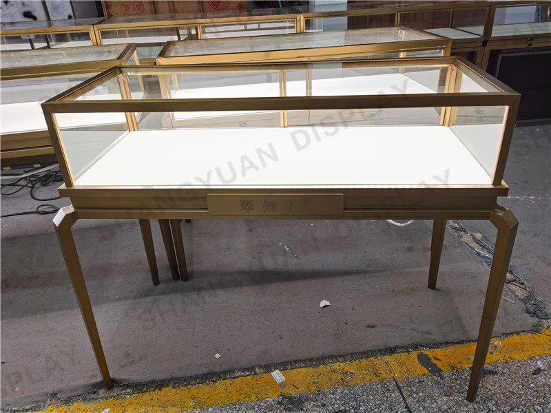 Metal Jewelry Display Cabinet Table