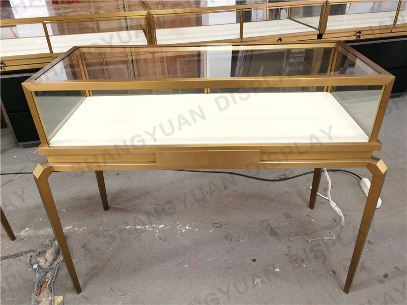 Metal Jewelry Display Cabinet Table