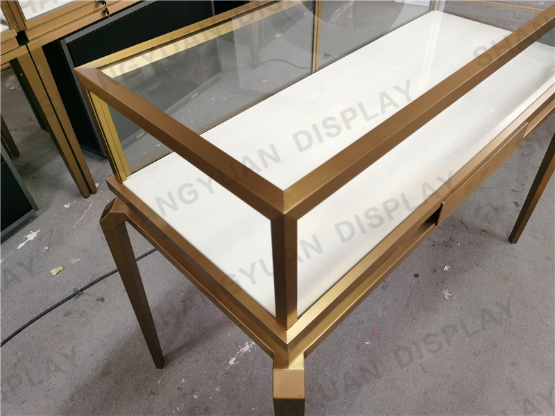 Metal Jewelry Display Cabinet Table