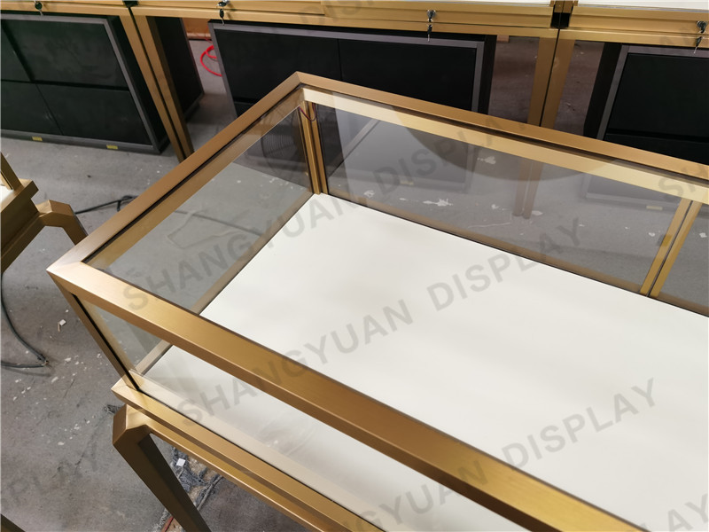 Metal Jewelry Display Cabinet Table