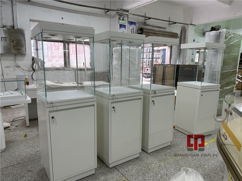 White Jewelry Display High Cabinet