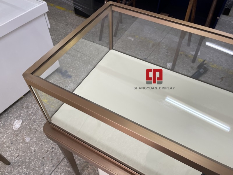 Luxury Stainless Steel Jewelry Display Cabinet