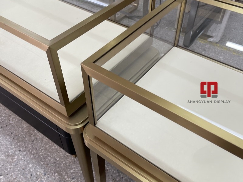 Metal Stainless Steel Jewelry Display Cabinet