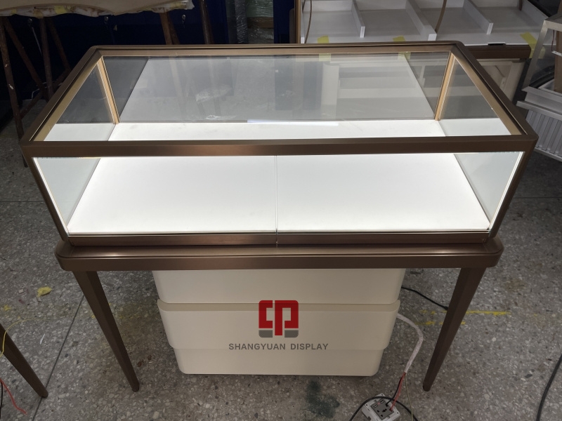 Luxury Stainless Steel Jewelry Display Cabinet