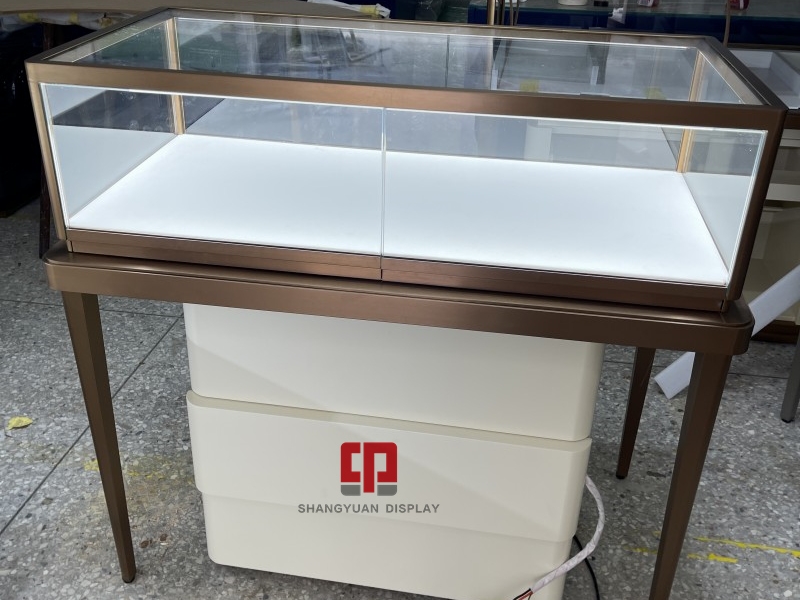 Luxury Stainless Steel Jewelry Display Cabinet