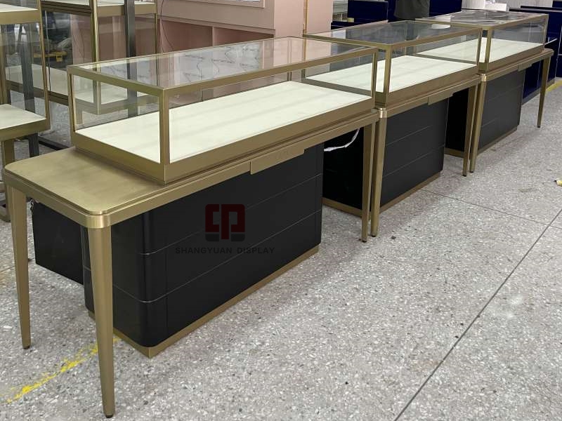 Metal Stainless Steel Jewelry Display Cabinet