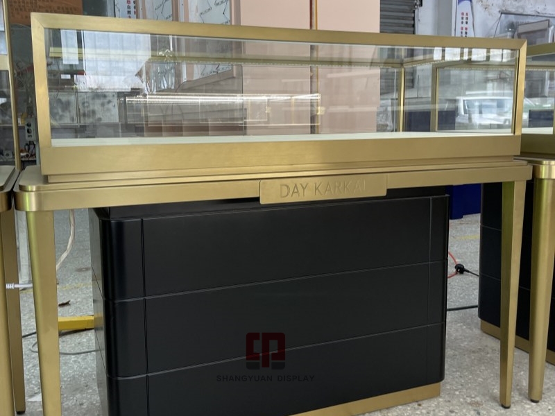 Metal Stainless Steel Jewelry Display Cabinet