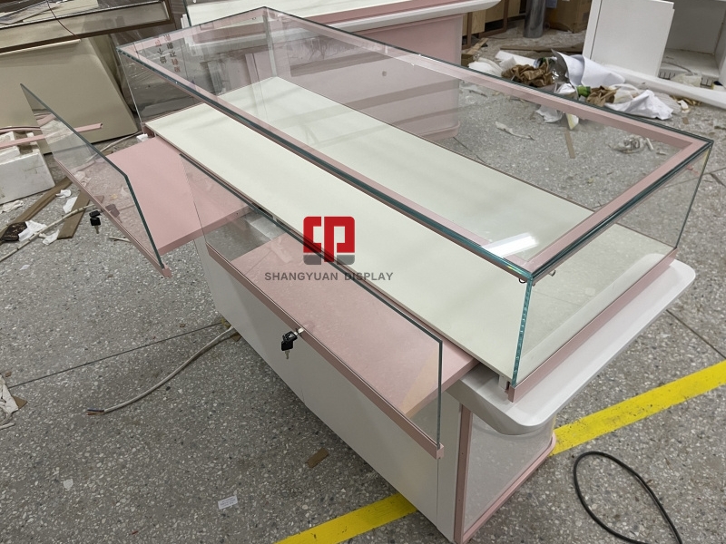 White Wooden Paint Jewelry Cabinet