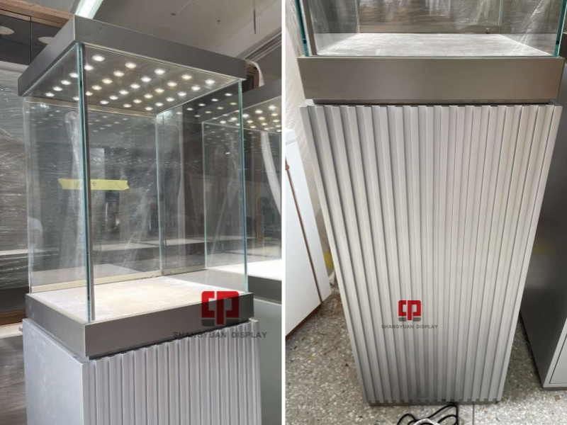 Stainless Steel Glass High Cabinet