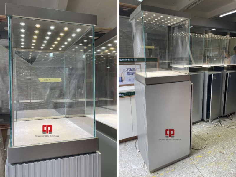 Stainless Steel Glass High Cabinet