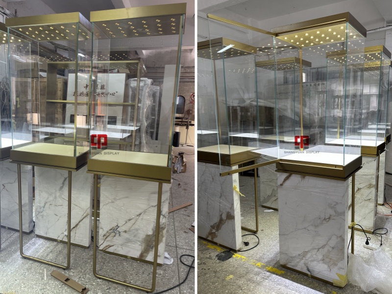 Luxury Jewelry Tall Cabinet Display