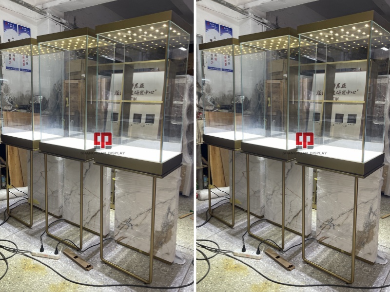 Customized Luxury Jewelry Tall Cabinet For Australian Jewelers Completed