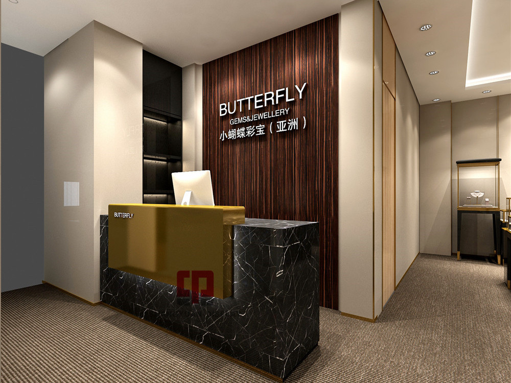540 square feet Jewelry Showroom Design