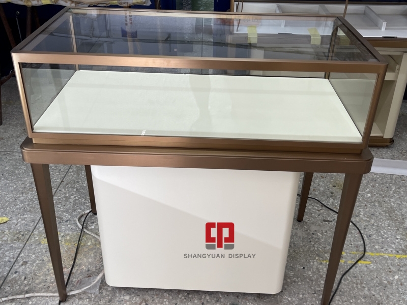 Our Customized Luxury Stainless Steel Jewelry Display Cabinet For Hong Kong Has Been Completed