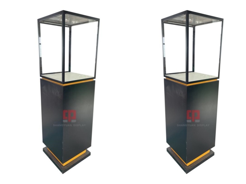 Black Luxury Jewelry Display High Cabinet