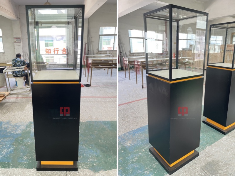 Black Luxury Jewelry Display High Cabinet