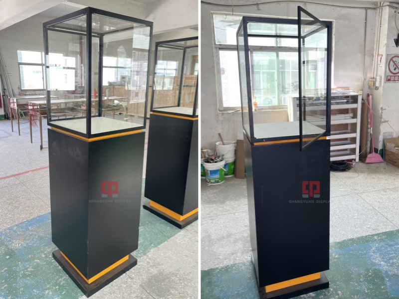 Black Luxury Jewelry Display High Cabinet