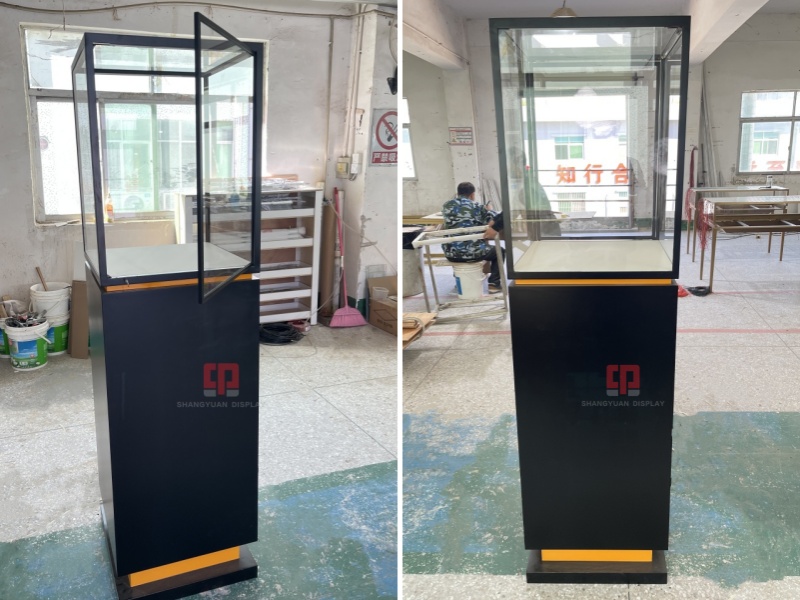Black Luxury Jewelry Display High Cabinet