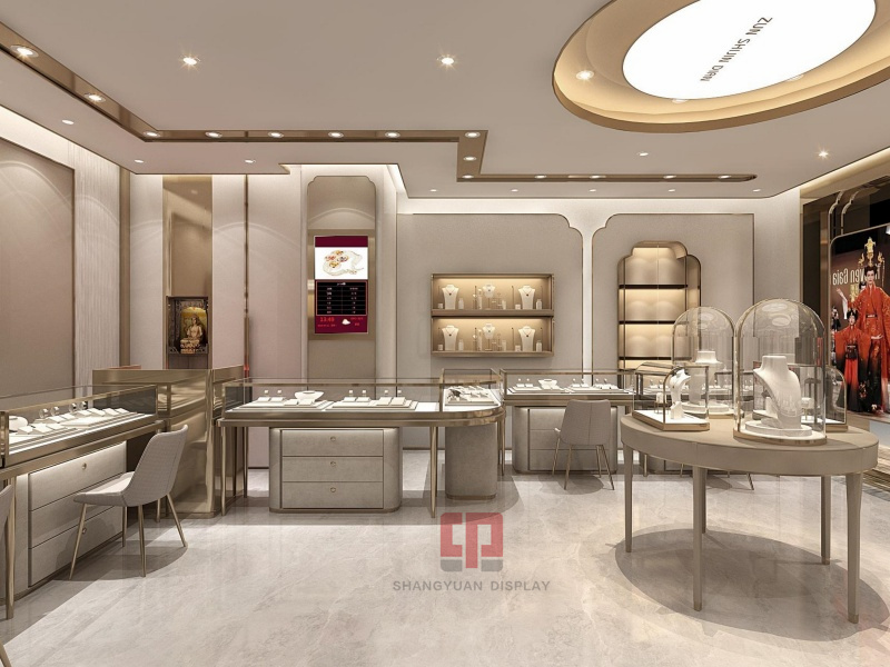 Luxury Gold Jewelry Store Interior Design