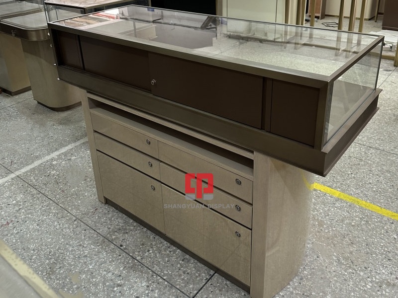 Wood Lacquer Jewelry Display Cabinet