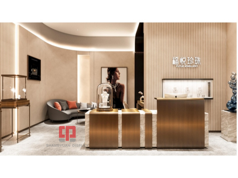 High End Jewellery Shop Display Counter Design
