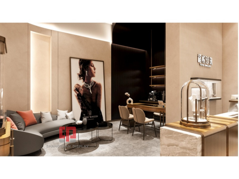 High End Jewellery Shop Display Counter Design