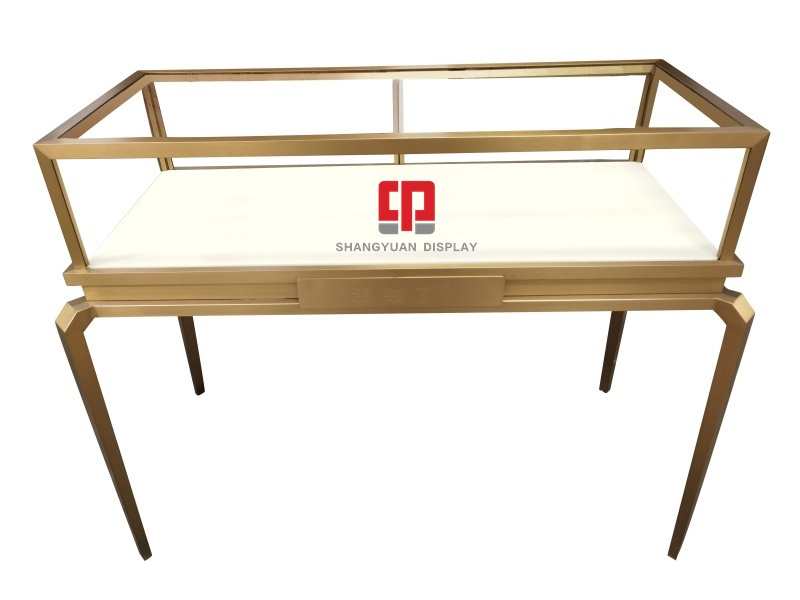 Brushed Metal Jewelry Display Case