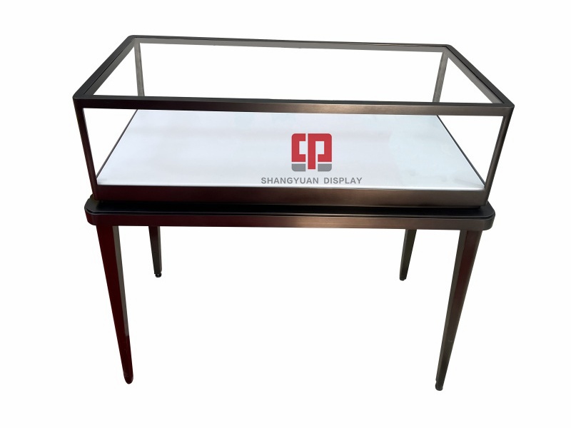 Metal Brushed Stainless Steel Display Cabinet
