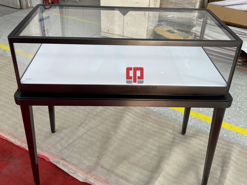 Metal Brushed Stainless Steel Display Cabinet