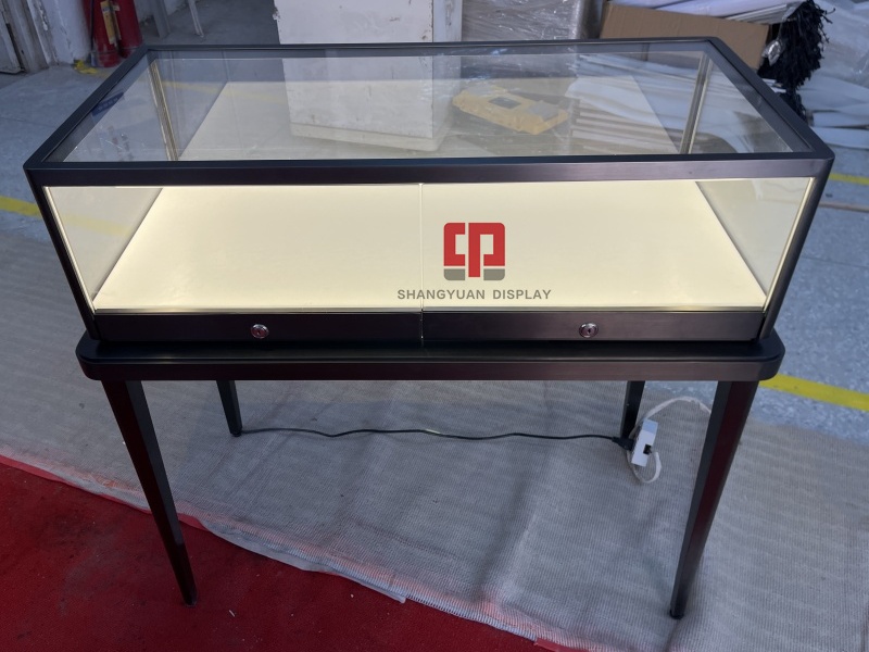 Metal Brushed Stainless Steel Display Cabinet