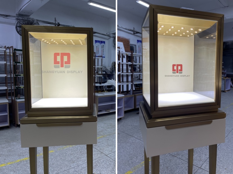 Luxury Stainless Steel High Counter Display for Jewelry