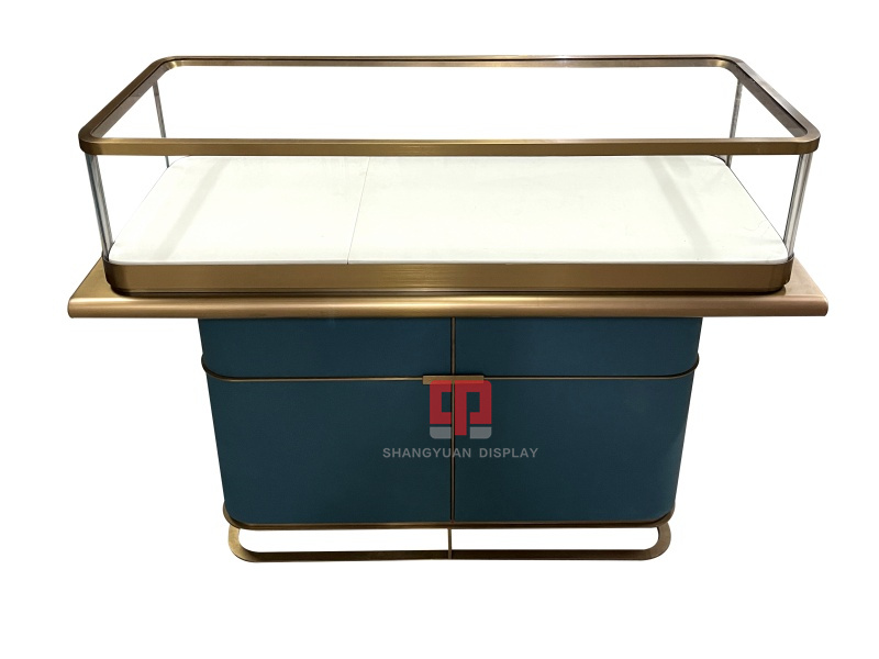 Stainless Steel Gold Jewelry Store Showcase