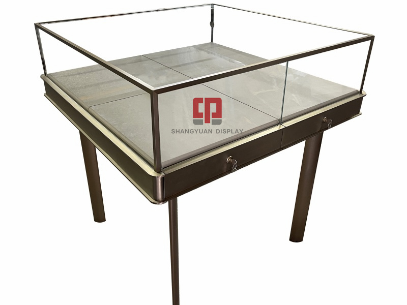 Metal Stainless Steel Glass Display Counter