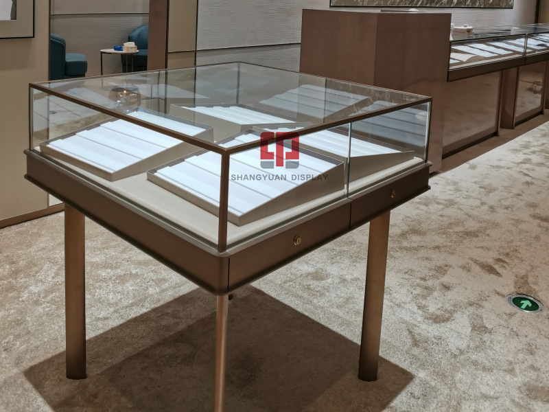 Metal Stainless Steel Glass Display Counter