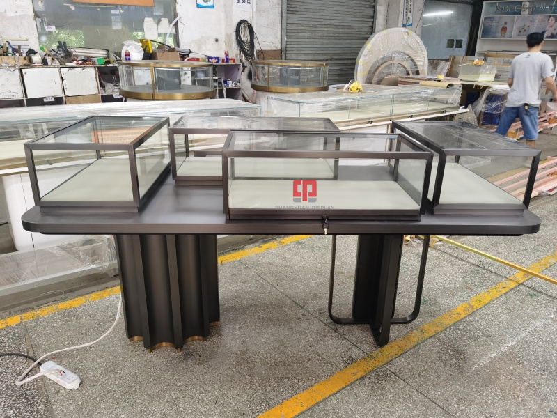 Metal Jewelry Display Case Showcases