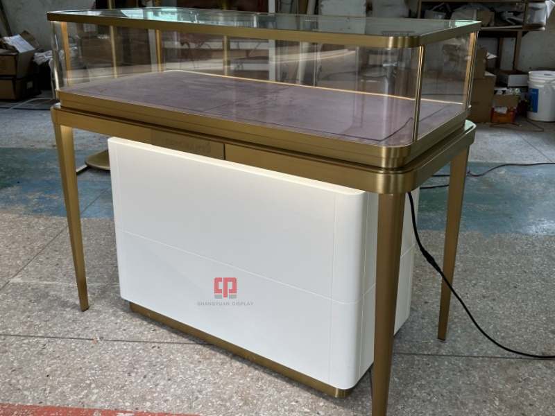 White Lacquered Jewellery Display Cabinet  