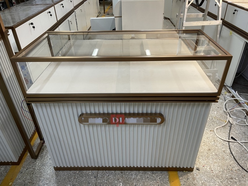 White Jewellery Display Cabinets Custom