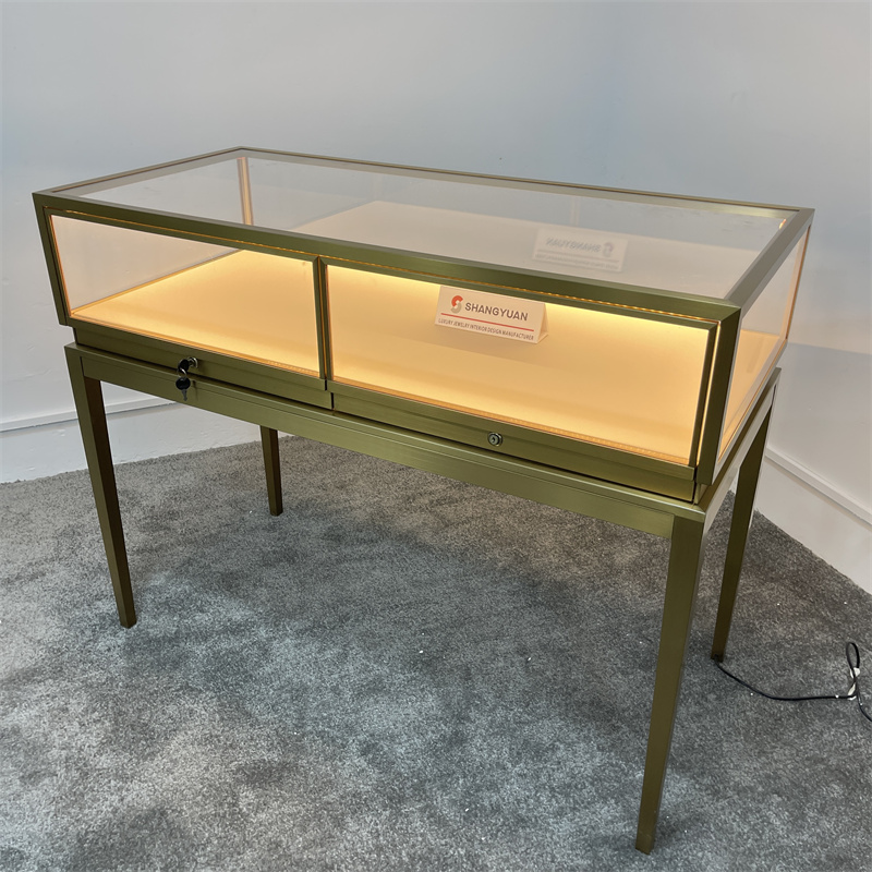 Modern Glass Jewelry Display Cases