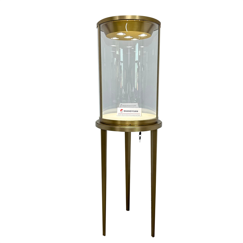 Premium Curved Glass Jewelry Showcases