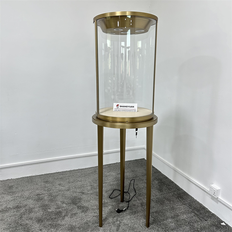Premium Curved Glass Jewelry Showcases