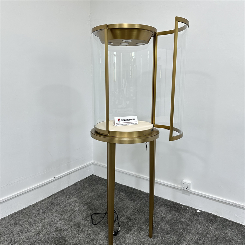Premium Curved Glass Jewelry Showcases