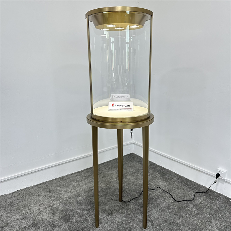 Premium Curved Glass Jewelry Showcases