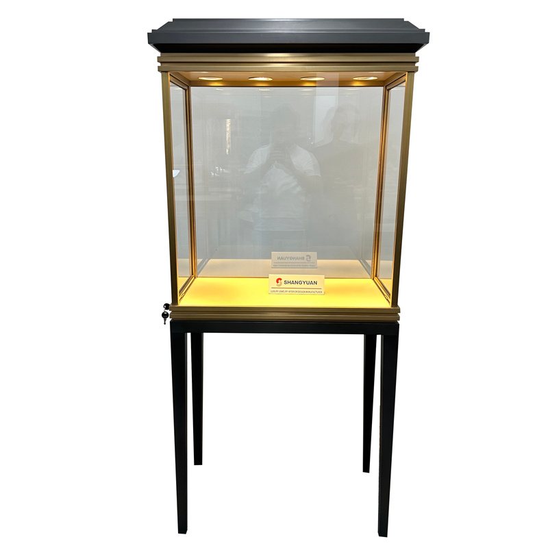 Black Painted Metal jewelry display cases