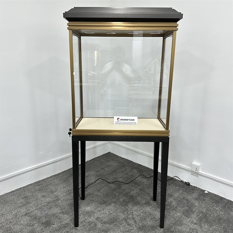 Black Painted Metal jewelry display cases