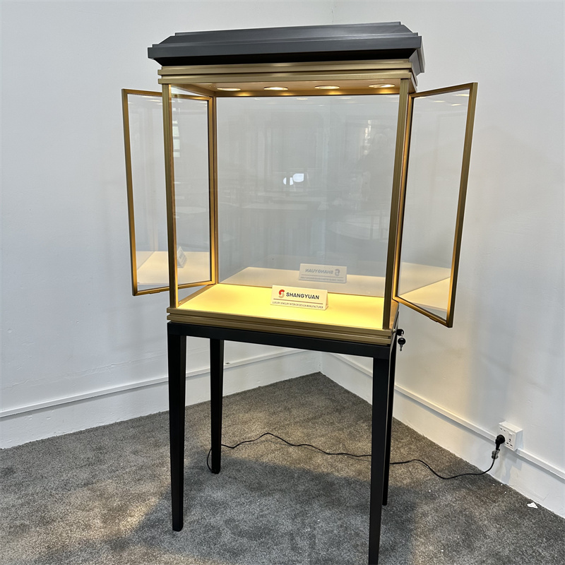 Black Painted Metal jewelry display cases