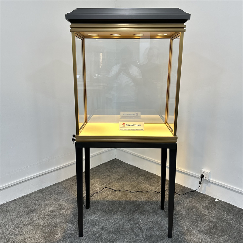 Black Painted Metal jewelry display cases