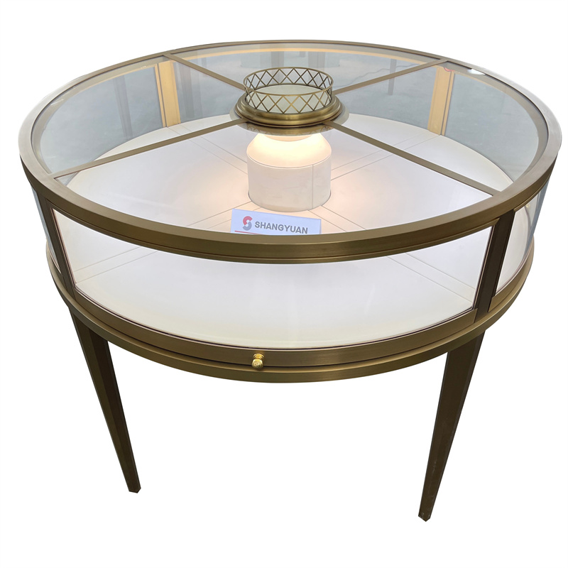 High-End Round Jewelry Display Cases