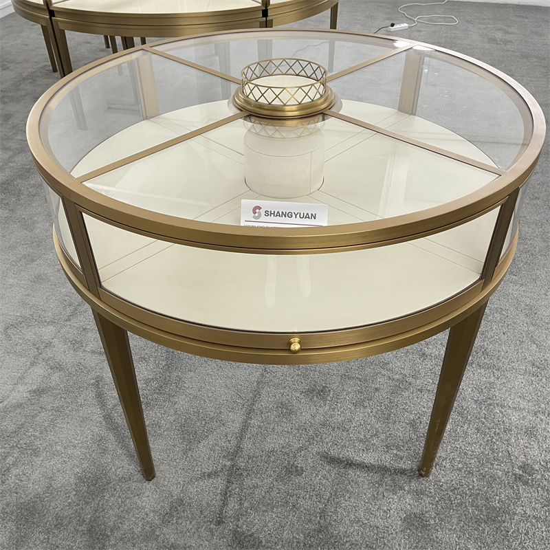 High-End Round Jewelry Display Cases
