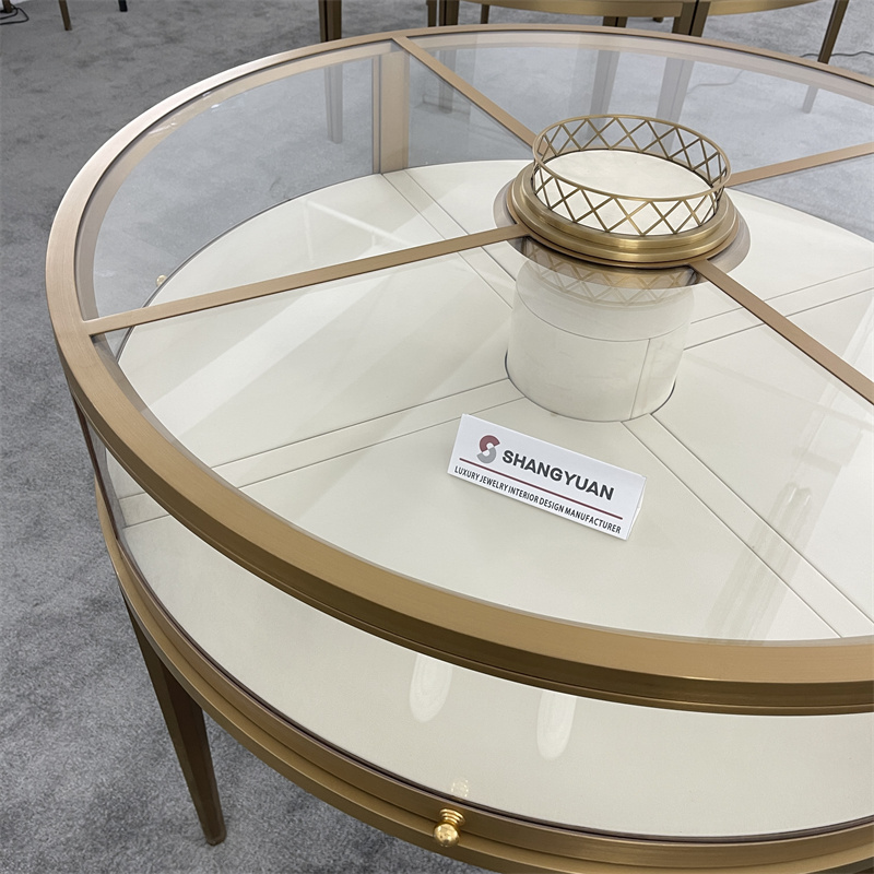 High-End Round Jewelry Display Cases